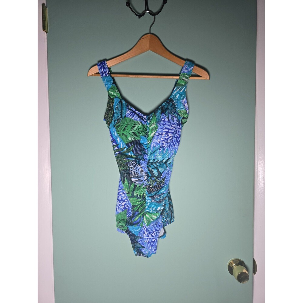 Maxine of Hollywood Shirred Front Girl Leg One Piece Women's 8